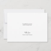 Modern Script Gold Cross Gray Boy First Communatio Dankeskarte (Rückseite)