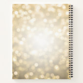 Modern Script Gold Lights 30th Birthday GUEST BOOK Notizblock (Rückseite)