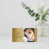 Modern Script Gold Professional Fotograf Visitenkarte (Stehend Vorderseite)