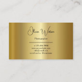Modern Script Gold Professional Fotograf Visitenkarte (Rückseite)