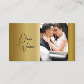 Modern Script Gold Professional Fotograf Visitenkarte (Vorderseite)