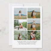 Modern Script Graduate 10 Photo Collage Graduation Ankündigung (Rückseite)