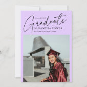 Modern Script Graduate Foto Geometric Abschluss Ankündigung (Vorderseite)