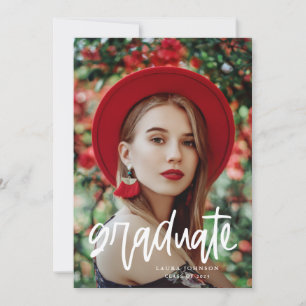 Modern Script Graduate Graduation Party Einladung