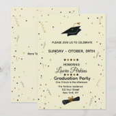 Modern Script Graduate Invitation Einladung (Vorne/Hinten)