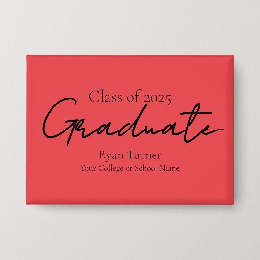 Modern script graduation button (Vorderseite)