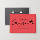 Modern script graduation button (Vorderseite/Rückseite)