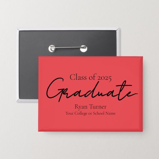 Modern script graduation button (Vorderseite/Rückseite)