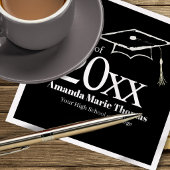 Modern Script Graduation Name Class Year Design Serviette
