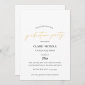 Modern Script Graduation Party Invitation Einladung (Vorne/Hinten)