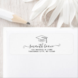 Modern Script graduation return address labels