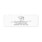 Modern Script graduation return address labels (Vorne)