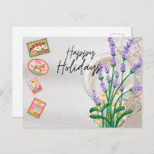 Modern Script Happy Holidays Postkarte
