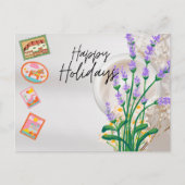 Modern Script Happy Holidays Postkarte (Vorderseite)