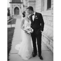 Modern Script Heart 2 Photo Wedding