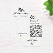 Modern Script Heart Earring Juwelier Display Card (Schreibtisch)