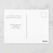 Modern Script Hello Happy New Year Foto Postkarte (Rückseite)