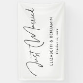 Modern Script 'Just Married' Banner - Personalisie (Vertikal)