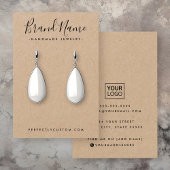 Modern Script Kraft Papier Ohrkarte