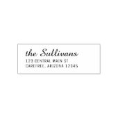 Modern Script Left Aligned Return Address Permastempel (Design)