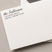 Modern Script Left Aligned Return Address Permastempel