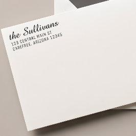 Modern Script Left Aligned Return Address Permastempel