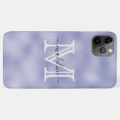 Modern Script Lila Foil Monogram Case-Mate iPhone Hülle (Rückseite (Horizontal))