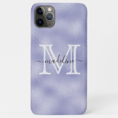 Modern Script Lila Foil Monogram Case-Mate iPhone Hülle (Rückseite)