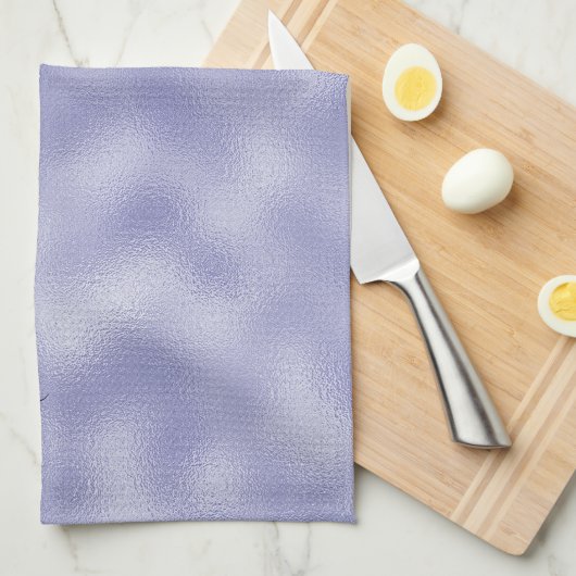 Modern Script Lila Foil Monogram Geschirrtuch (Viertel Falte)