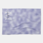 Modern Script Lila Foil Monogram Geschirrtuch (Horizontal)