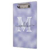 Modern Script Lila Foil Monogram Klemmbrett (Links)