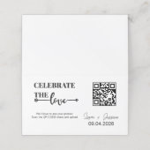Modern Script Love QR Code Note Card Treuekarte (Außenseite Aufgefaltet)