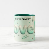 Modern Script Lovely Aesthetic Custom Name Zweifarbige Tasse (Mittel)