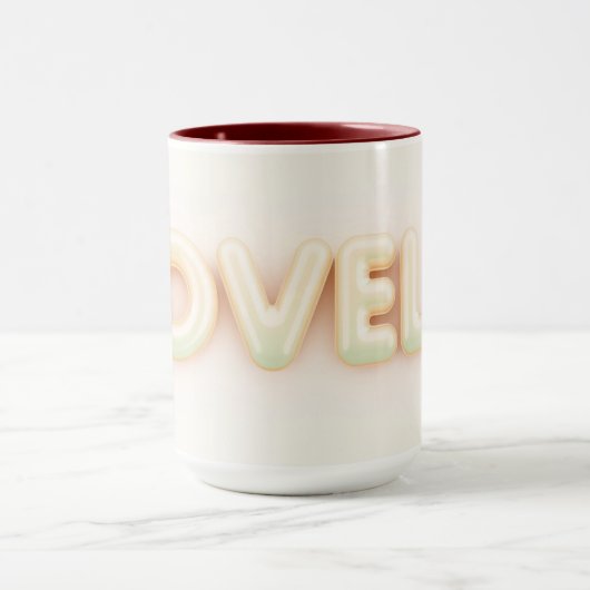 Modern Script Lovely Aesthetic Tasse (Zentrum)
