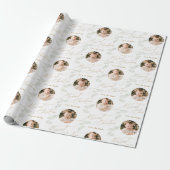 Modern Script Merriest Christmas Family 2 photo Geschenkpapier (Ungerollt)