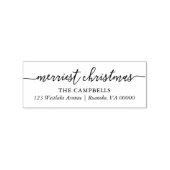 Modern Script "Merriest Christmas" Gummistempel (Prägung)