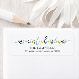 Modern Script "Merriest Christmas Label"