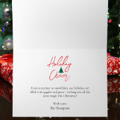 Modern Script Merry Christmas Family Photo Custom  Karte
