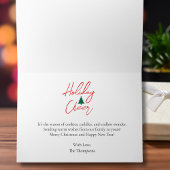 Modern Script Merry Christmas Family Photo Custom  Karte