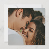 Modern Script Minimal Black & White Wedding Invite (Rückseite)