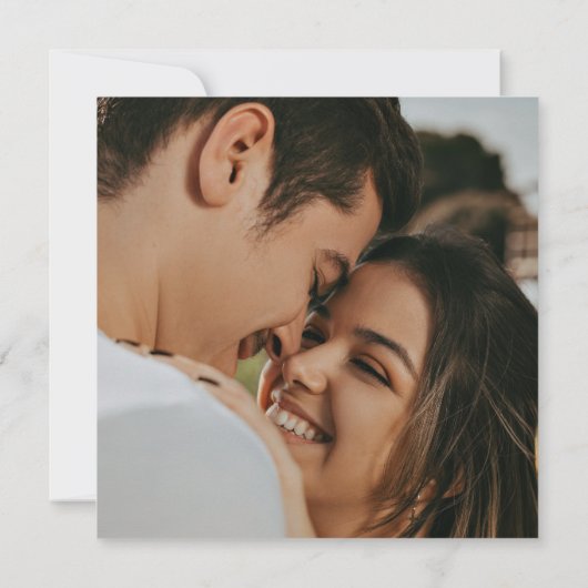 Modern Script Minimal Black & White Wedding Invite (Rückseite)