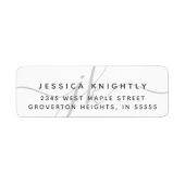 Modern Script Minimal Gray Monogram Initials Label (Vorne)