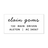 Modern Script | Minimalist Personalized Return  Gummistempel (Prägung)