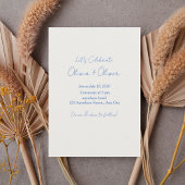 Modern Script Minimalist Wedding Invitation Einladung