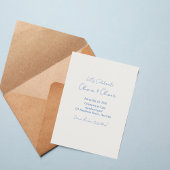 Modern Script Minimalist Wedding Invitation Einladung