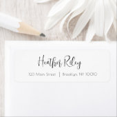 Modern Script Minimalistische Rücksendeadresse (Insitu)