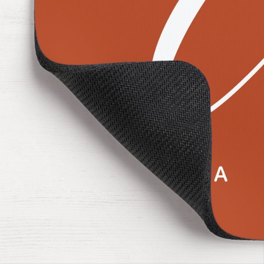Modern Script Monogram Initial A Burnt Orange Mousepad (Ecke)