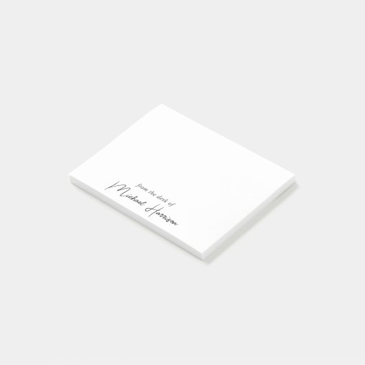 Modern Script Monogram Post-it Klebezettel (angewinkelt)