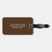 Modern Script Name Address Luggage Tag Gepäckanhänger (Rückseite horizontal)