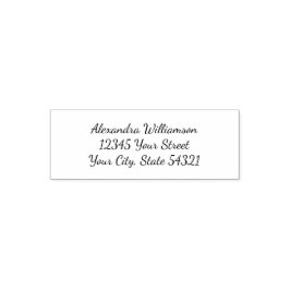 Modern Script Name Address Permastempel